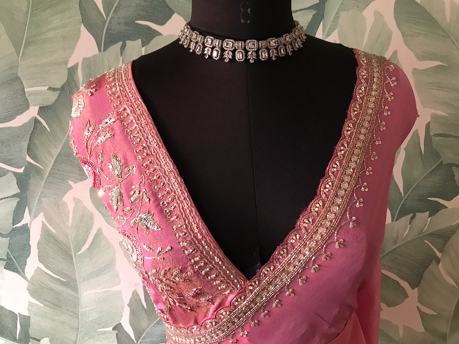 Premium Pure Crushed Chinnon Tissue Silk Drape In Peachy Pink