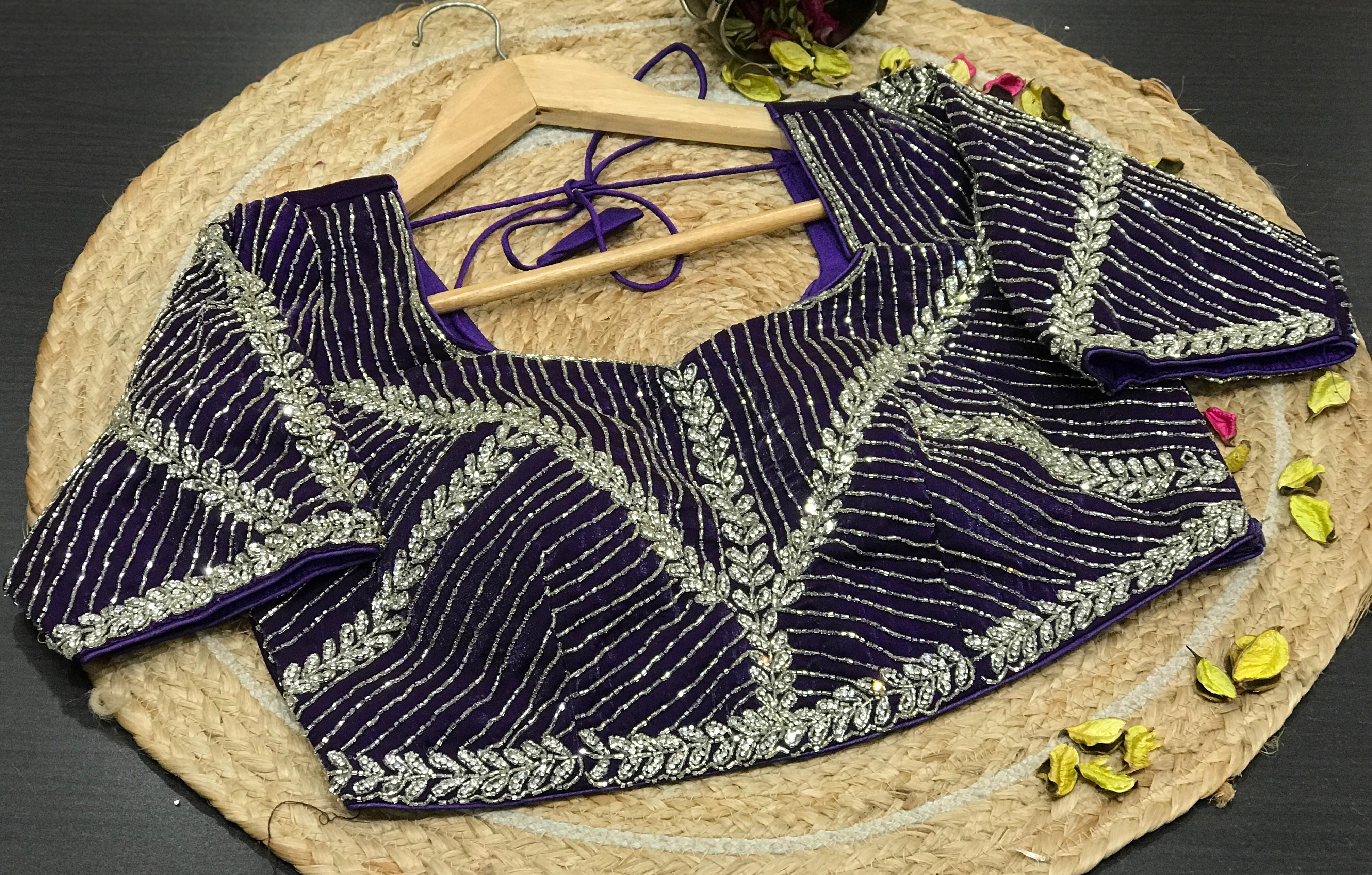 Fendi Silk Fancy Saree In Midnight Blue