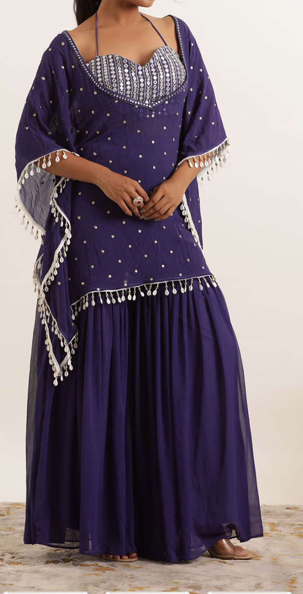 Heavy Net Embroidery Patiala Suit