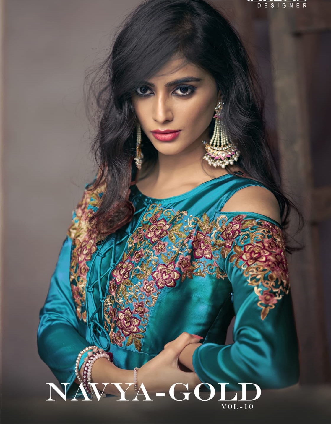 Heavy Net Embroidery Patiala Suit