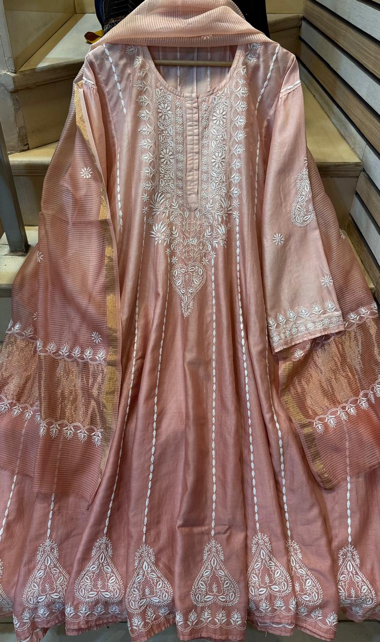 Heavy Net Embroidery Patiala Suit