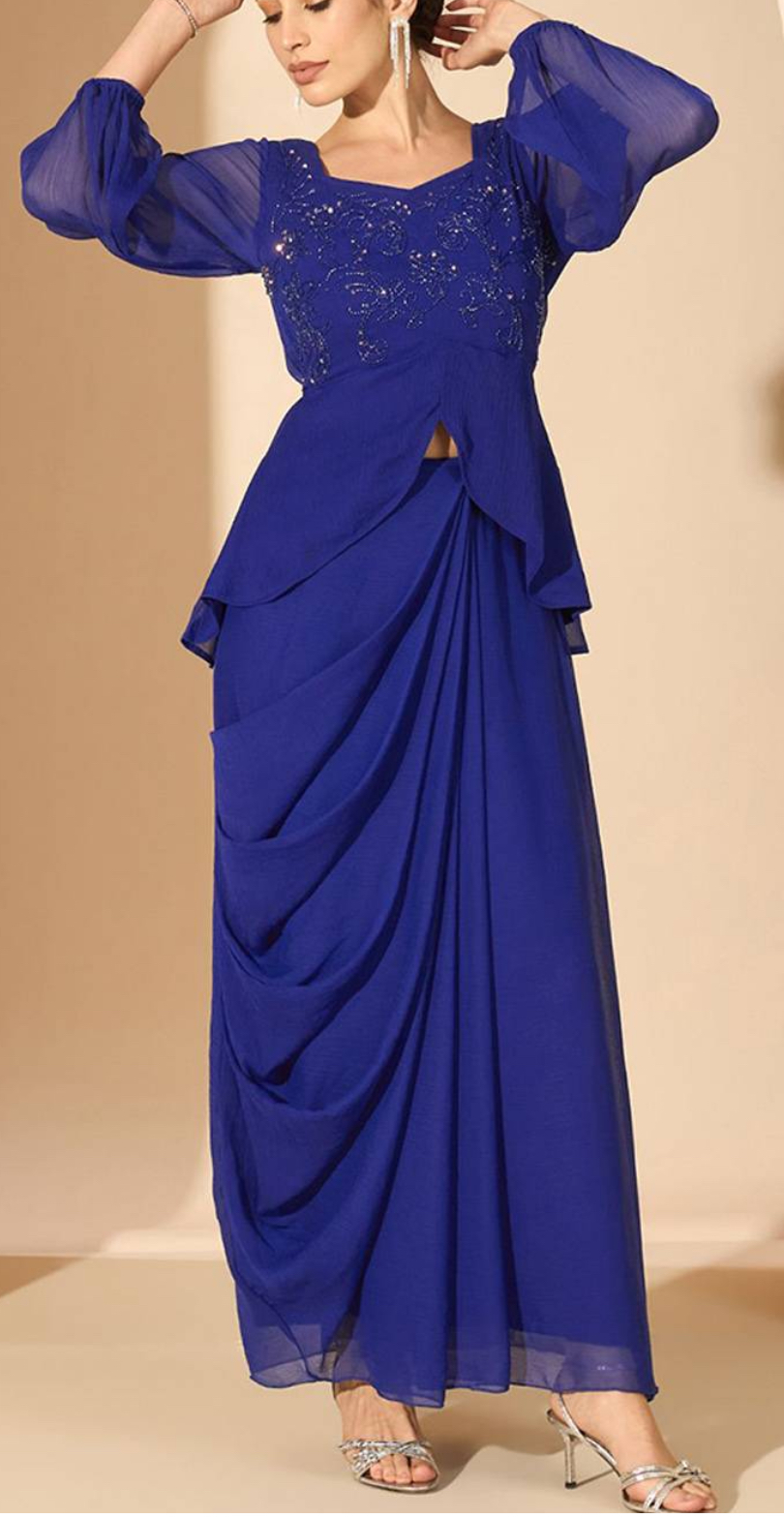 Embroidered Pant Style Suit