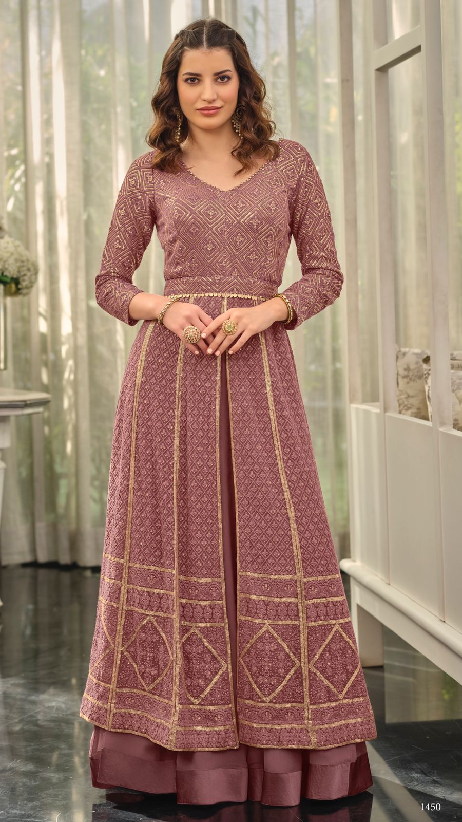 Embroidered 3 Piece Frock Style Suit – Sha Posh Textile